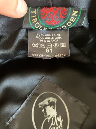 Gorra lana y alpaca marca “City Sport”