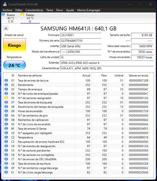 Disco duro Samsung 640GB