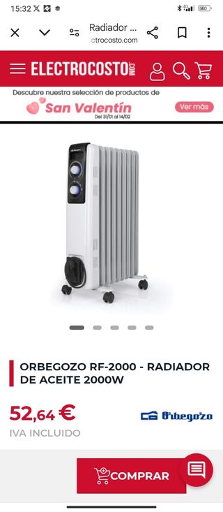 calefactor aceite orbegozo