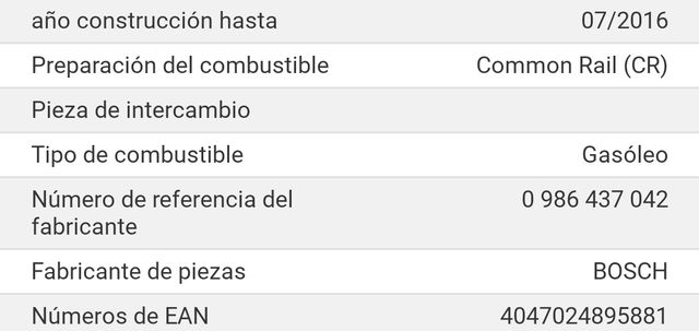 Bomba inyección kia Sportage 1.7 115cv