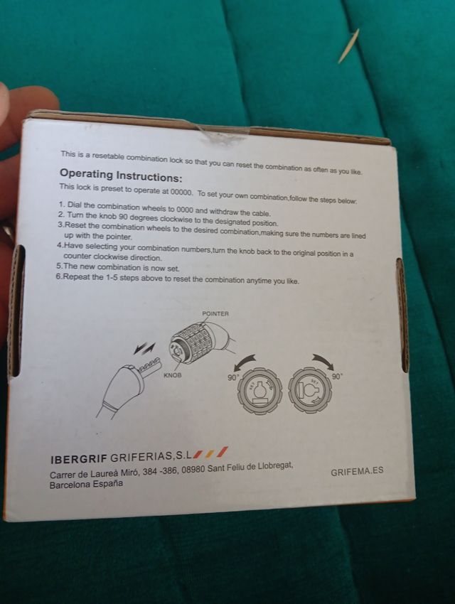 Candado con cable para bicicletas y mo