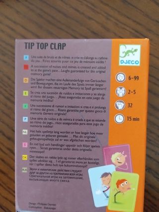 Gioco di carte tip top clap