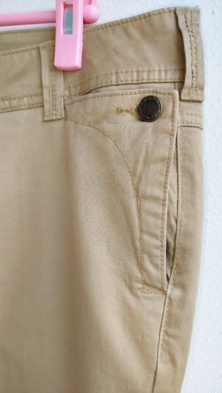 Pantalon ancho mujer campana 46 3xl camel