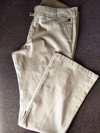 Pantalon ancho mujer campana 46 3xl camel