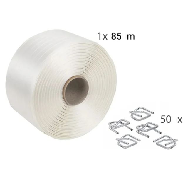 fleje para empaquetado 85m y 50 hebillas