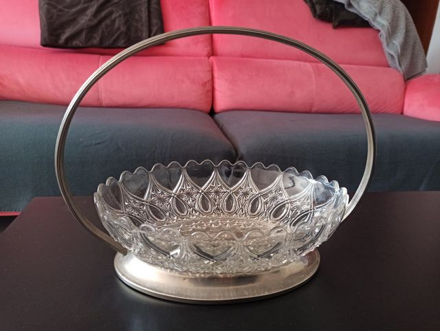 Fuente decorativa cristal y metal