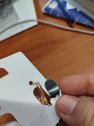 Orecchini semi pendenti metallo smaltato