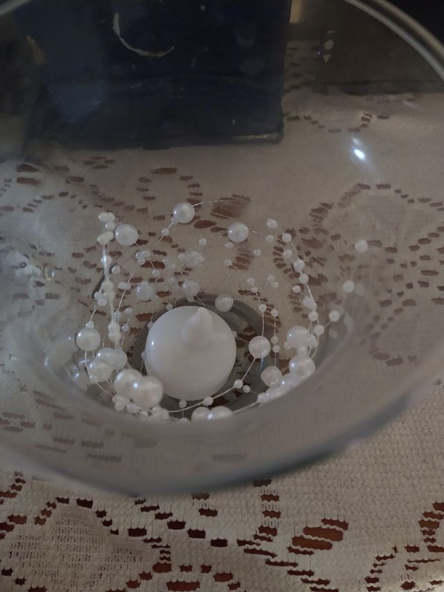 Vasos de cristal con lucesitas. Lote.