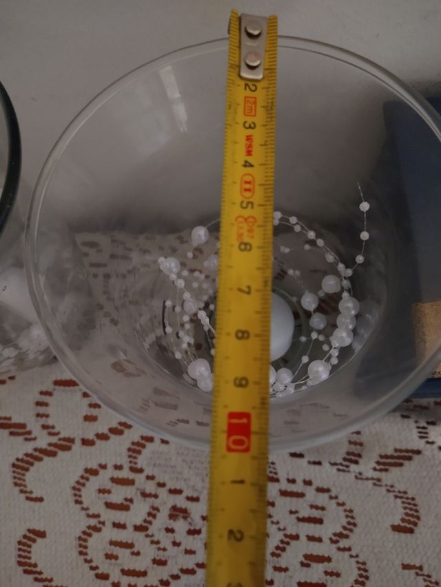 Vasos de cristal con lucesitas. Lote.