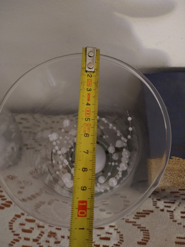 Vasos de cristal con lucesitas. Lote.