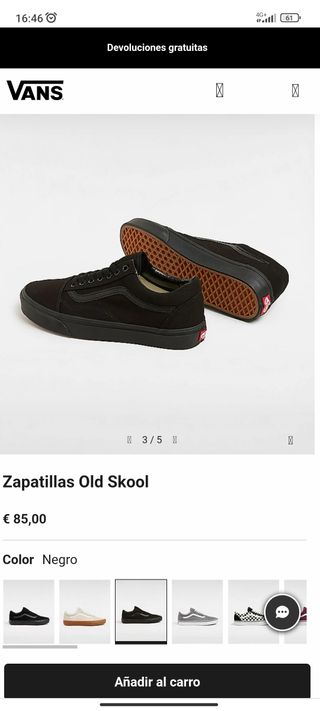 Zapatillas Vans Old Skool t36 negras