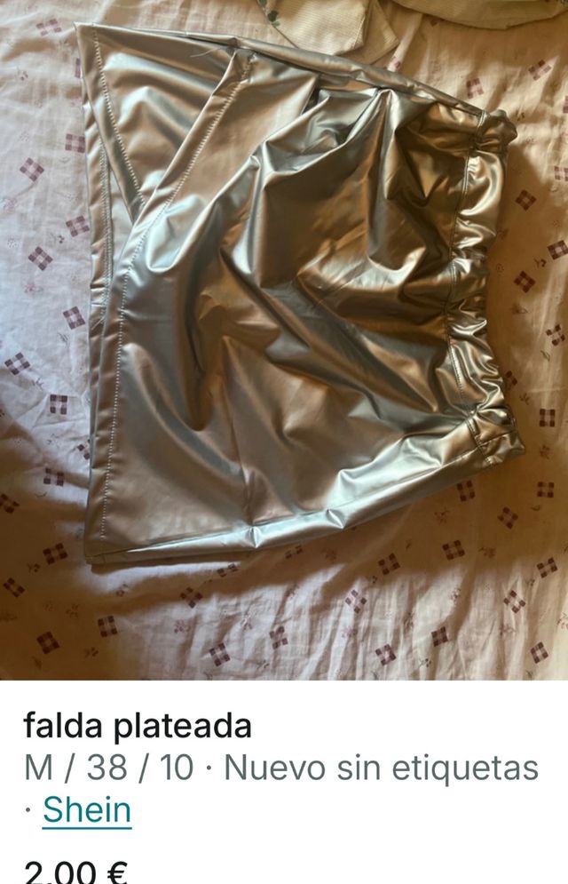 Falda plateada