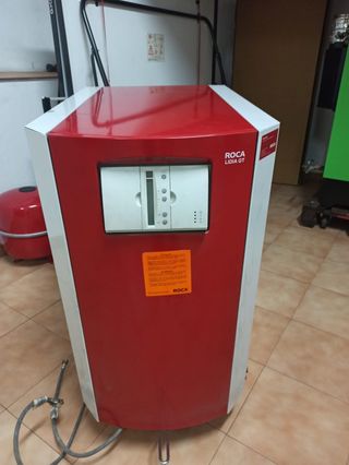 Caldera de biomasa con quitapizcos y tolva