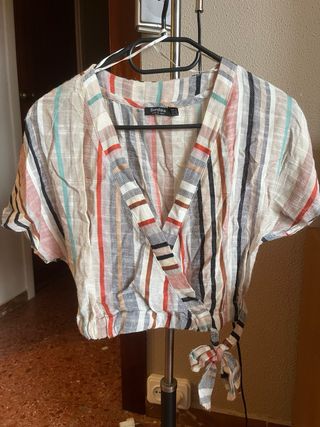 Top rayas Bershka