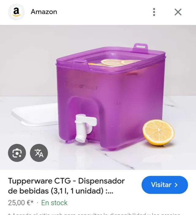 Dispensador de líquidos Tupperware