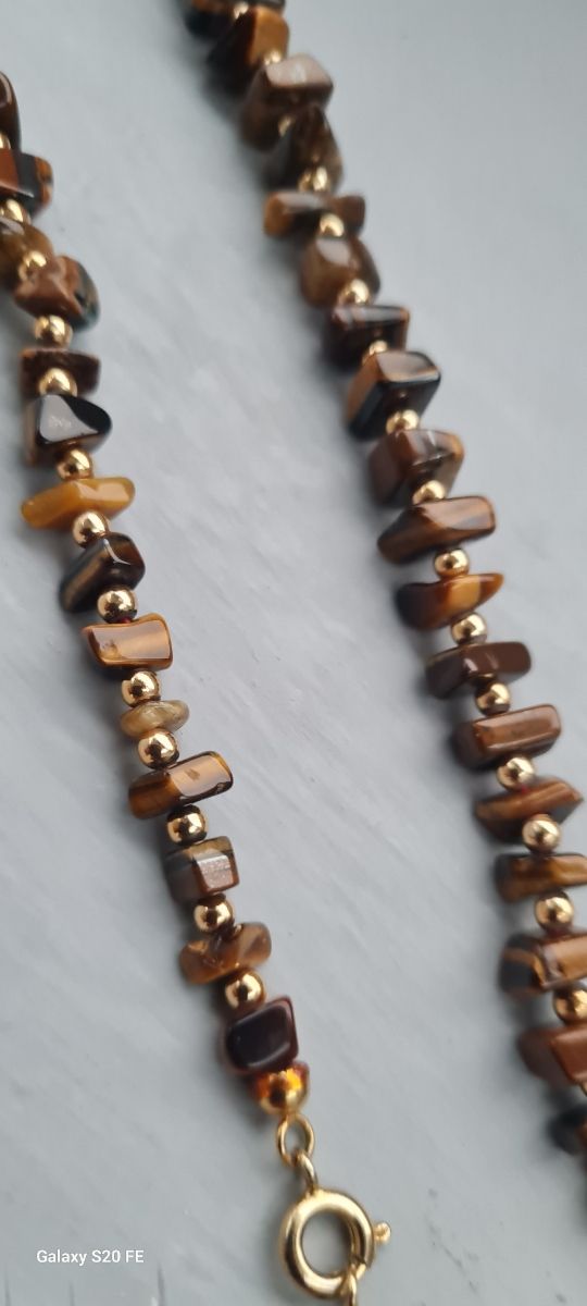 Collana con occhio di tigre vintage anni