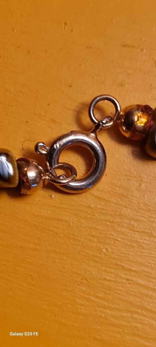 Collana con occhio di tigre vintage anni