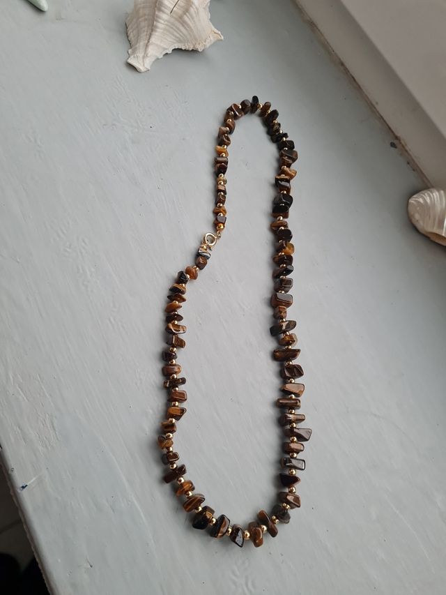 Collana con occhio di tigre vintage anni