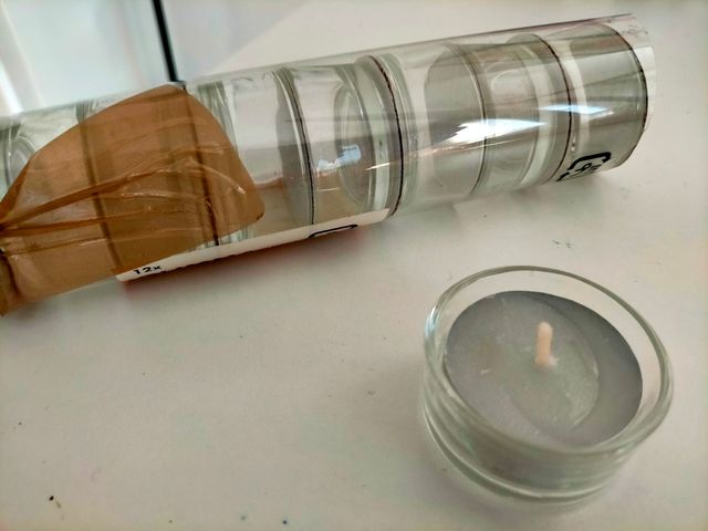 Porta velitas de te de cristal