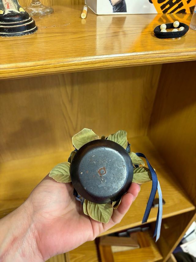 Porta velas artesanal Azul