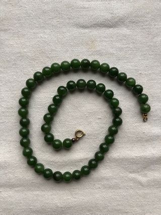 Collana in perle di giada.