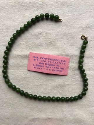 Collana in perle di giada.