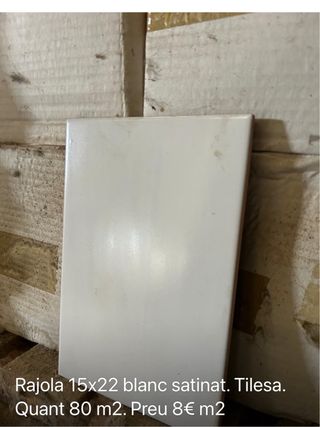 Rajola blanc satinat 15x22