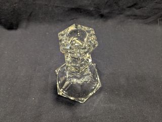 Portacandela vintage in cristallo stile Art Déco