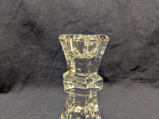 Portacandela vintage in cristallo stile Art Déco