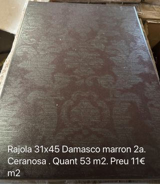 Rajola 31x45 Damasco marrón