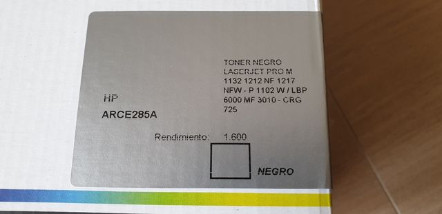 Cartucho tóner láser vacío de impresora