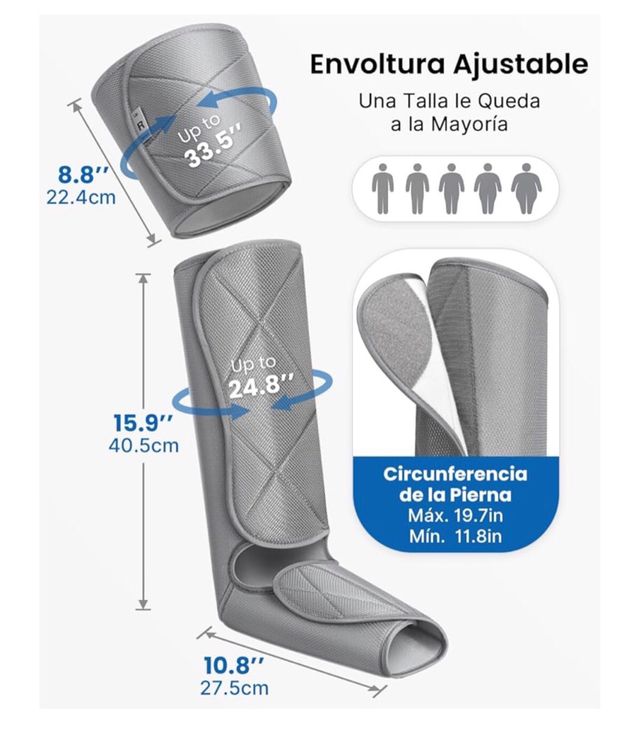 Masajeador de piernas para Presoterapia en casa