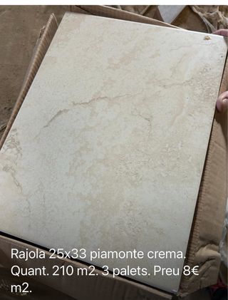 Rajola 25x33 crema Piamonte