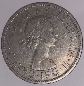 MONEDA HALF CROWN 1757 DEF FDI ER ELIZABETH II