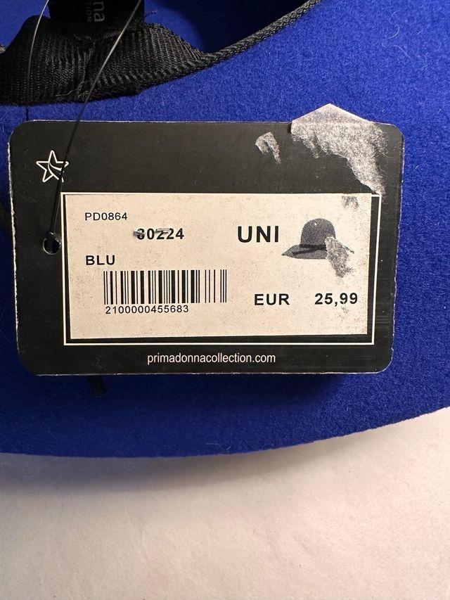 Chapéu novo PrimaDonna azul real