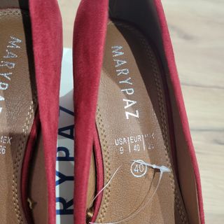 Zapato ante rojo 40