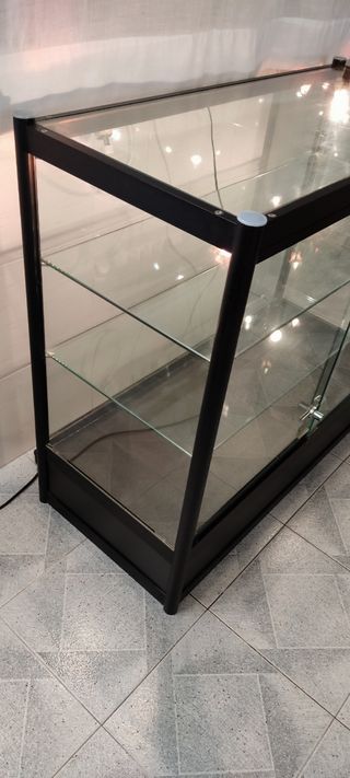 Vitrina expitora de 1 metro con luz y llave.