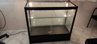 Vitrina expitora de 1 metro con luz y llave.