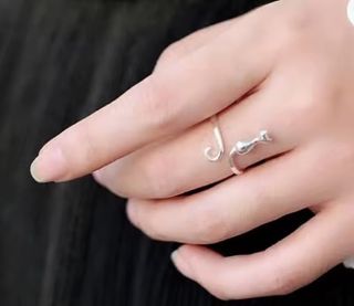 NUEVO Anillo Ajustable Gato Cobre Muy Bonito