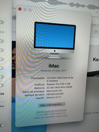 Imac 27” 5K Retina  1TB 32GB RAM