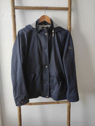 Parka manga larga azul marino dandara 