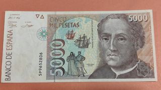 Billete 5.000 Pesetas 1.992 Cristóbal Colón