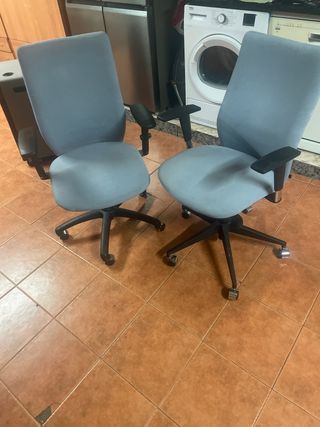 2 sedie da ufficio ergonomiche
