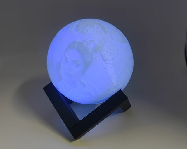 Lampara luna LED personalizada