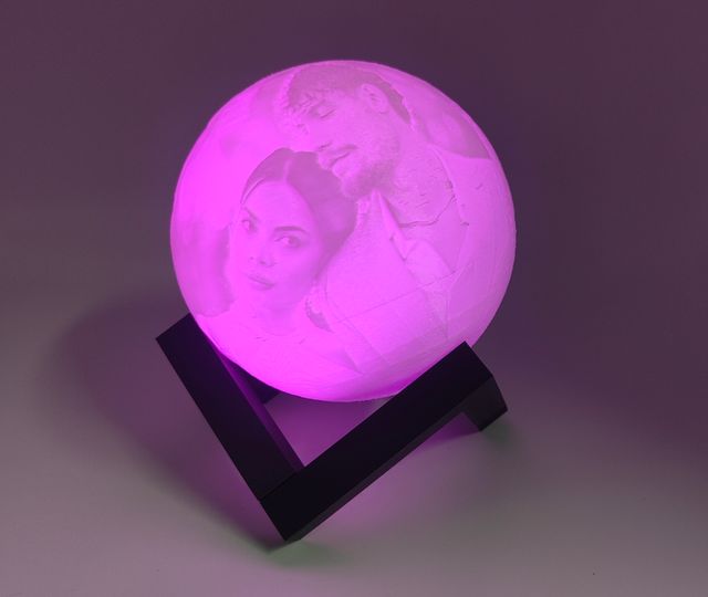Lampara luna LED personalizada