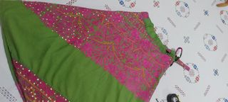 Falda pareo larga bordada a mano