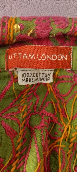 Falda pareo larga bordada a mano