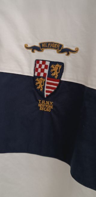 Camisa de rayas "Tommy Hilfiger". Talla M. Hombre.