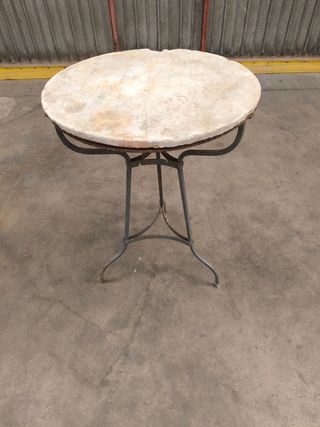 MESA DE FORJA CON MARMOL