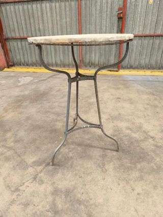 MESA DE FORJA CON MARMOL